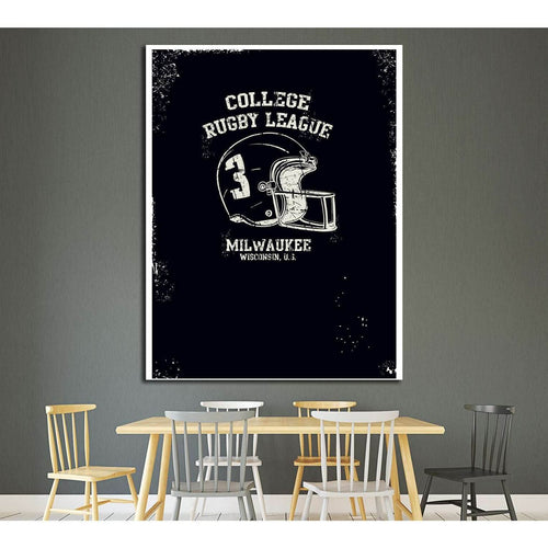 college rugby league milwauke №4593 Ready to Hang Canvas Print