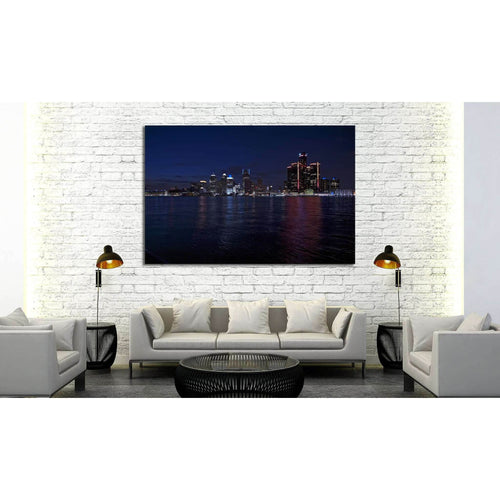 Detroit Skyline №133 Ready to Hang Canvas Print