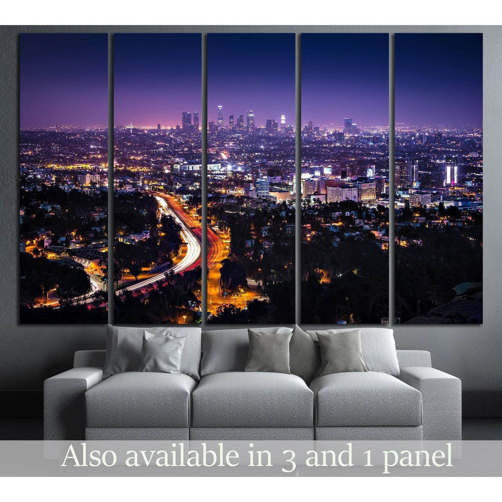 Downtown Los Angeles 884 Ready To Hang Canvas Print Zellart Canvas Prints