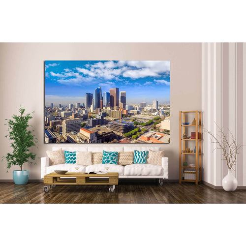 Downtown Los Angeles skyline, California №1223 Ready to Hang Canvas Print
