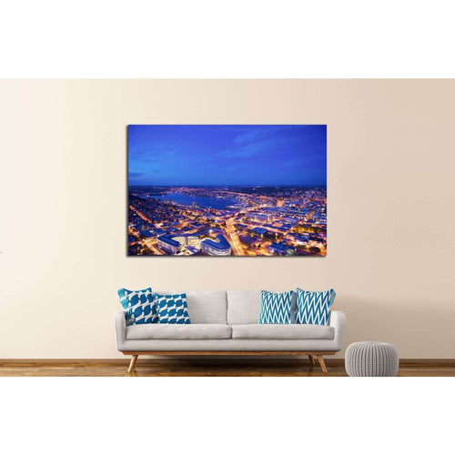 downtown seattle from above №1358 Ready to Hang Canvas Print