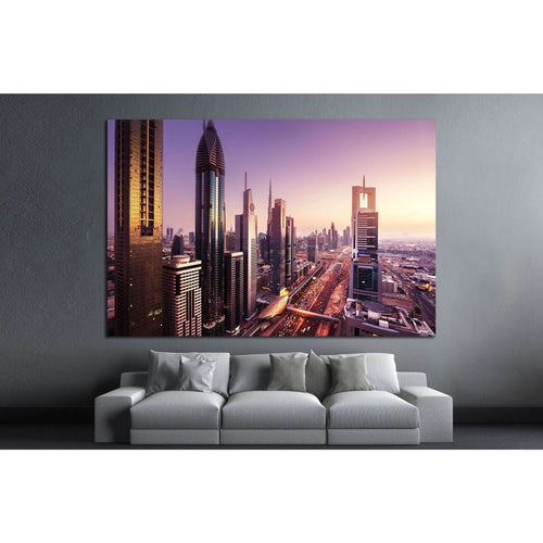 Dubai skyline, United Arab Emirates №1191 Ready to Hang Canvas Print