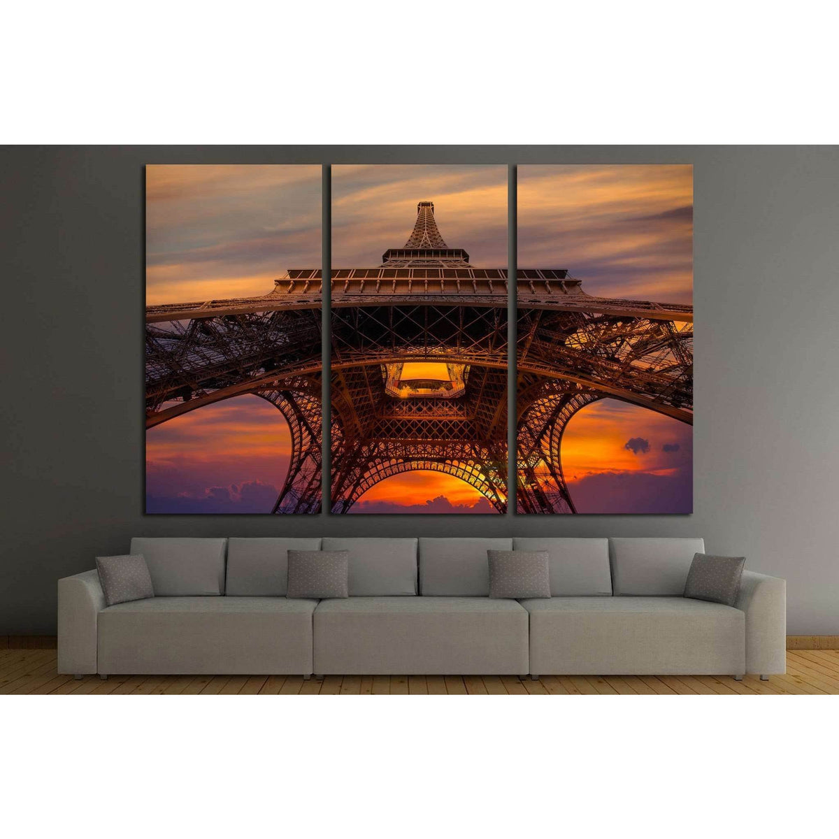 Eiffel tower, Paris, France №1188 Ready to Hang Canvas Print – Zellart ...