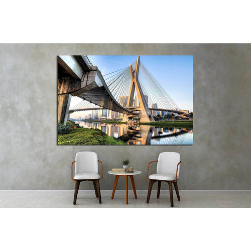 Estaiada Bridge, Sao Paulo, Brazil, South America №1513 Ready to Hang Canvas Print