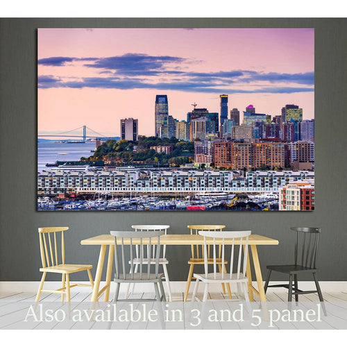 Exchange Place, Jersey City, New Jersey skyline №1739 Ready to Hang Canvas Print