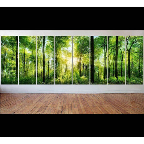 Extra Large Panorama of Green Forest №48 Ready to Hang Canvas Print