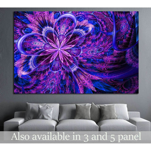 fantasy artistic flower with lighting effect №1420 Ready to Hang Canvas Print