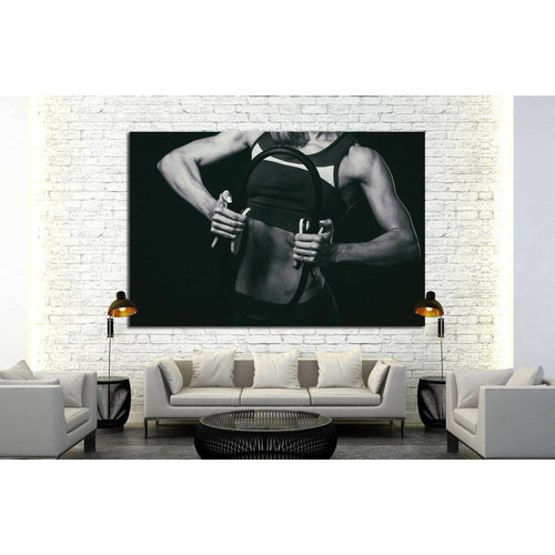 Female fitness №1387 Ready to Hang Canvas Print