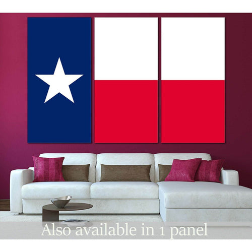 Flag of Texas №824 Ready to Hang Canvas Print