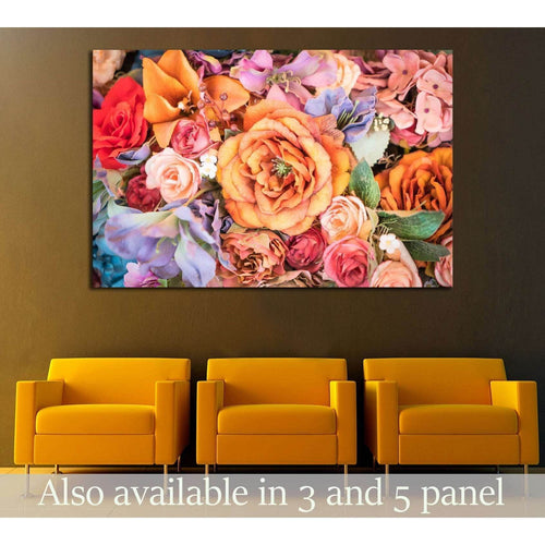 Flower background - vintage effect style pictures №2572 Ready to Hang Canvas Print
