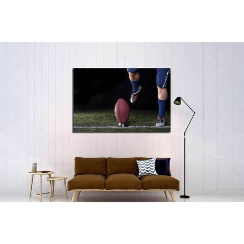 Football Kickoff Closeup №2118 Ready to Hang Canvas Print