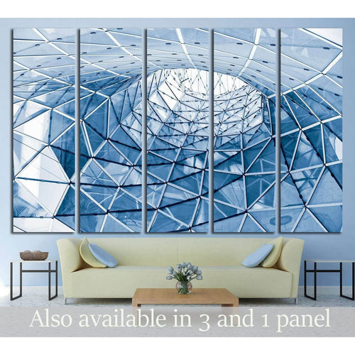 geometric glass facade №1592 Ready to Hang Canvas Print