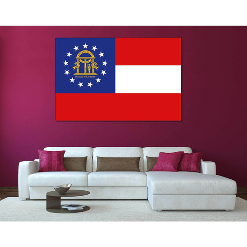Georgia State Flag №837 Ready to Hang Canvas Print