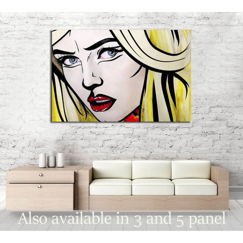 Girl Pop Art №3303 Ready to Hang Canvas Print