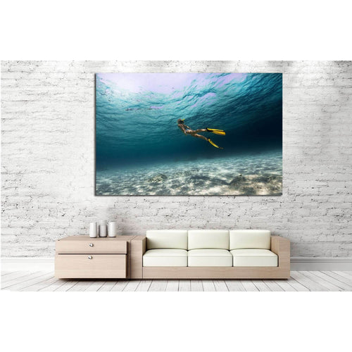 Girl Underwater №502 Ready to Hang Canvas Print