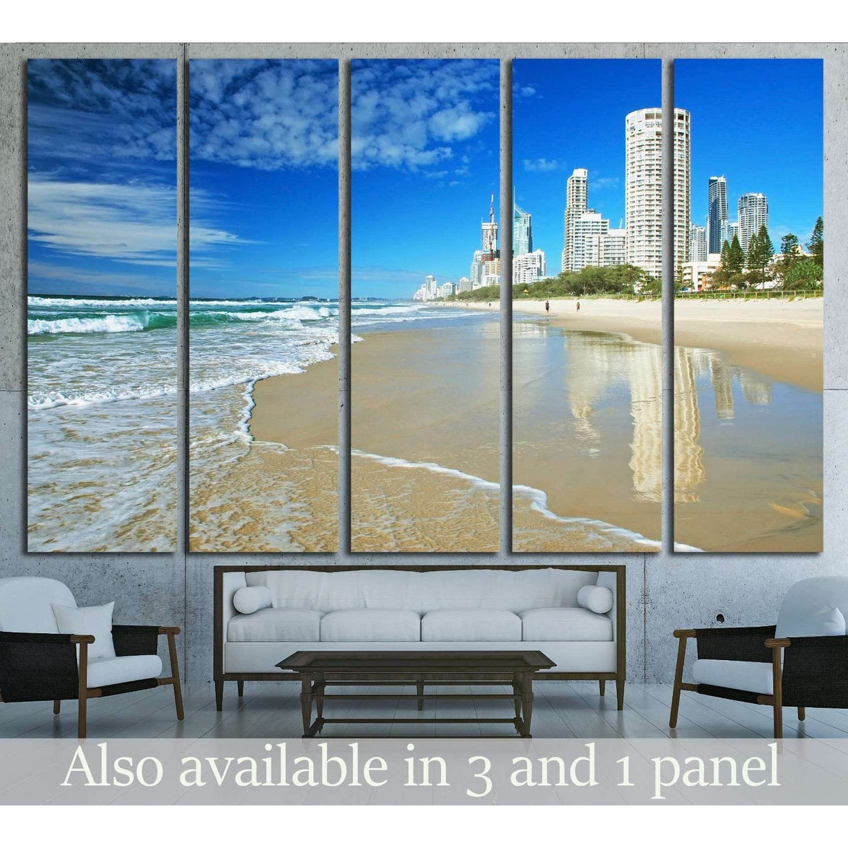 Goldcoast, Queensland, Australia №2231 Ready to Hang Canvas Print – Zellart Canvas Prints