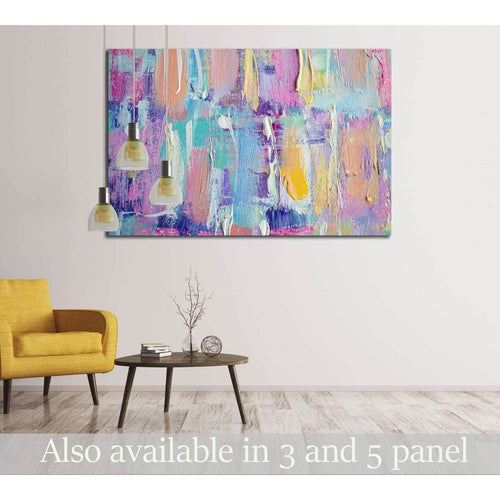 Hand drawn acrylic painting. Abstract art background. №2873 Ready to Hang Canvas Print