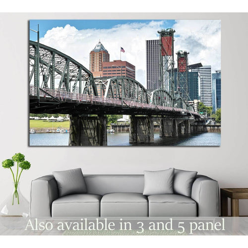 Hawthorn bridge, Portland, Oregon №796 Ready to Hang Canvas Print