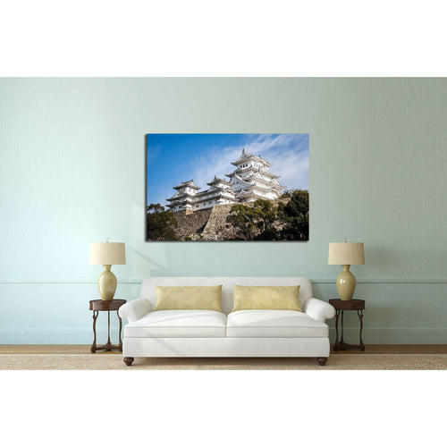 Himeji Castle, also called the white Heron castle, Japan №3035 Ready to Hang Canvas Print