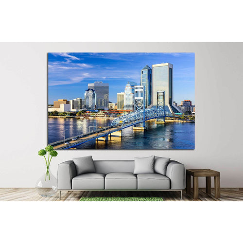 Jacksonville, Florida, USA, St. Johns River №1212 Ready to Hang Canvas Print