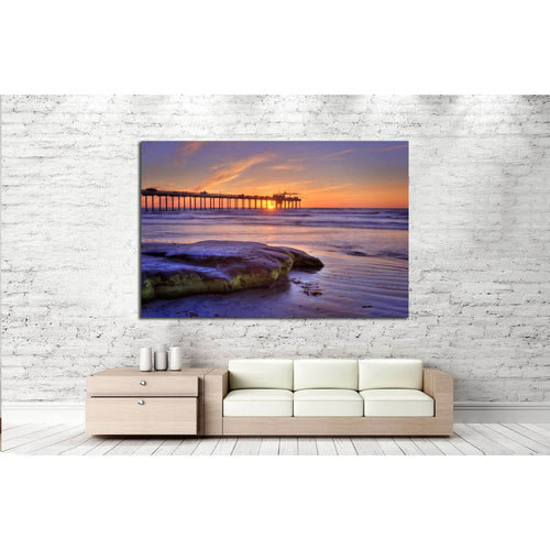 La Jolla beach, San Diego, California №1017 Ready to Hang Canvas Print