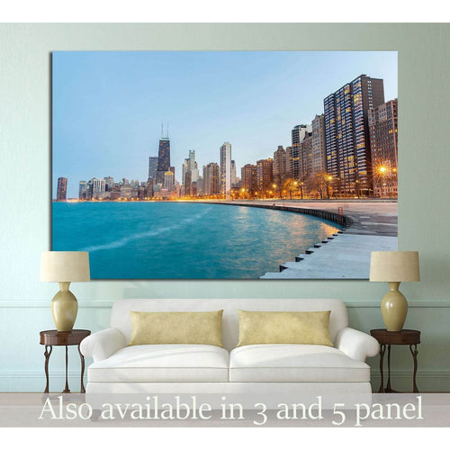 Lake Michigan, Chicago №998 Ready to Hang Canvas Print