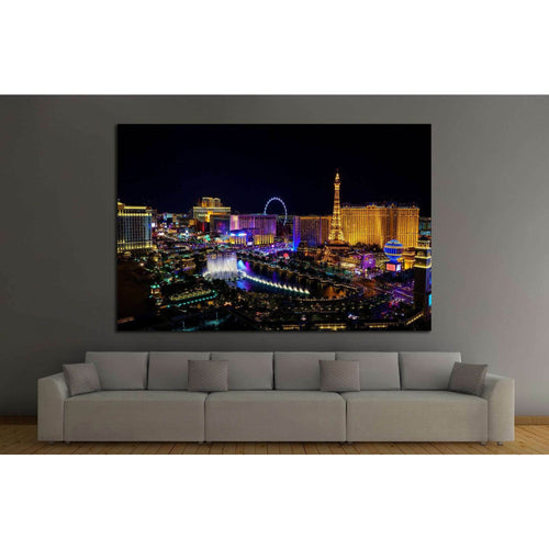 Las Vegas strip in Nevada №1103 Ready to Hang Canvas Print