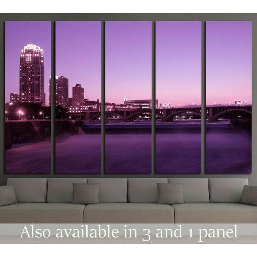 Magic hour in Minneapolis №1726 Ready to Hang Canvas Print