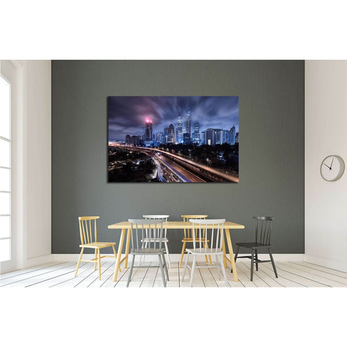 Malaysia Kuala Lumpur Gotham CIty №3043 Ready to Hang Canvas Print