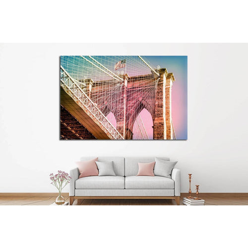 Manhattan Bridge in New York City №1572 Ready to Hang Canvas Print