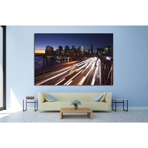 Manhattan, Brooklyn Bridge №823 Ready to Hang Canvas Print