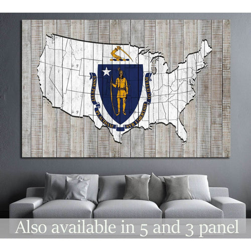 Massachusetts flag №677 Ready to Hang Canvas Print