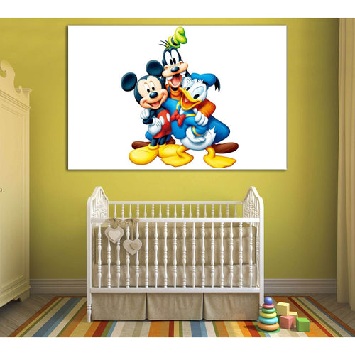 Mickey Mouse and his friends №2019 Ready to Hang Canvas Print