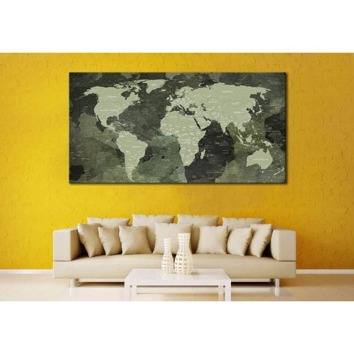 Military World Map №106 Ready to Hang Canvas Print
