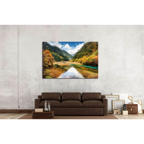 Min Mountains, China №605 Ready to Hang Canvas Print