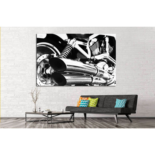 Motor Bike Engine №532 Ready to Hang Canvas Print