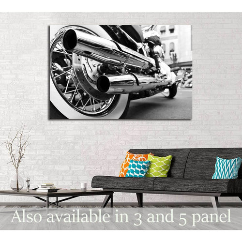 motorcycle exhaust №3283 Ready to Hang Canvas Print