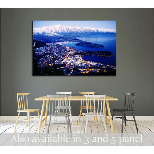 Mountain Cityscape Lake Beautiful Travel Destinations Concept №2985 Ready to Hang Canvas Print
