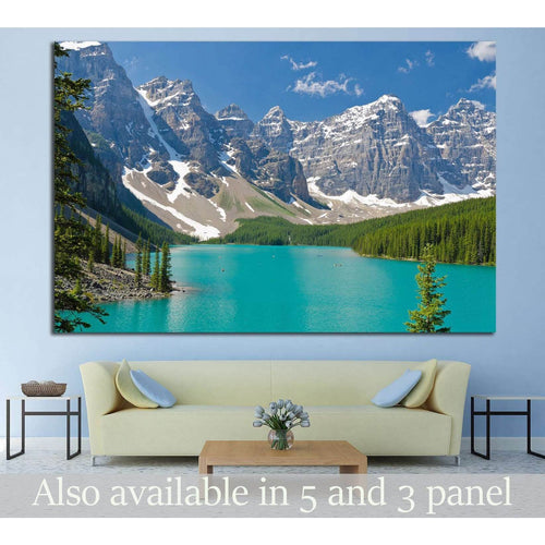 Mountain lake in Canada №629 Ready to Hang Canvas Print