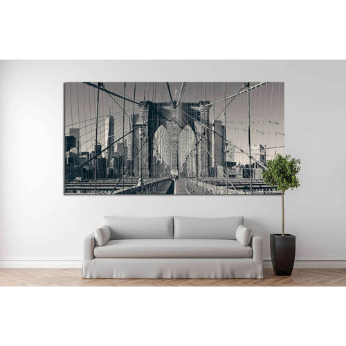 New York Brooklyn Bridge №125 Ready to Hang Canvas Print