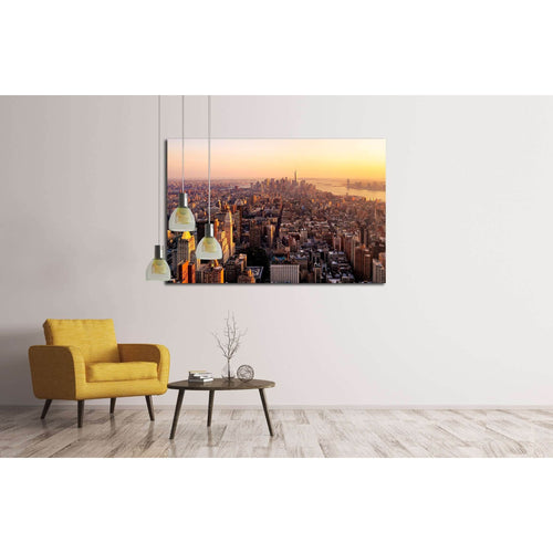 New York City at sunset №2992 Ready to Hang Canvas Print