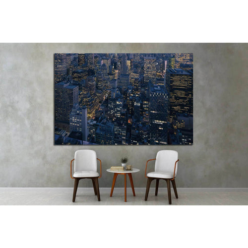 new york city look from bird space №1531 Ready to Hang Canvas Print