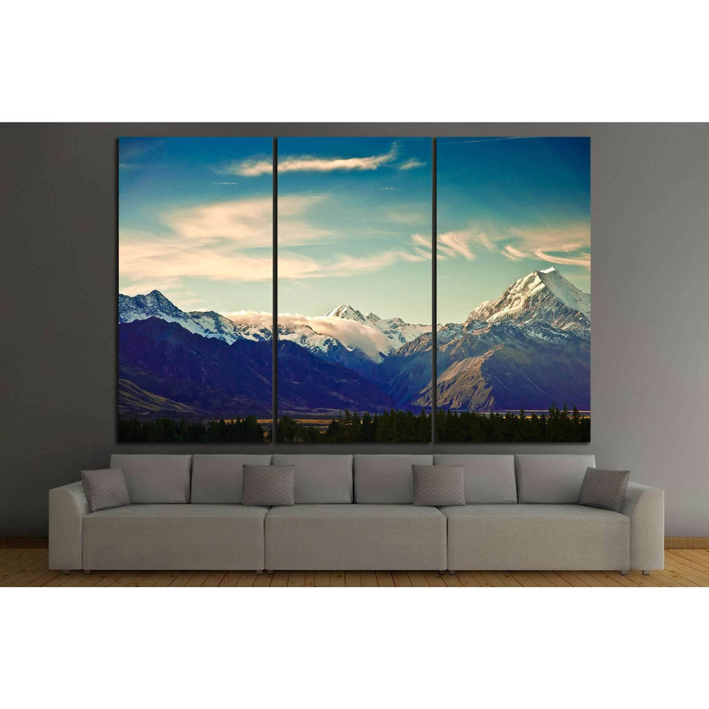 New Zealand scenic mountain №641 Ready to Hang Canvas Print – Zellart ...