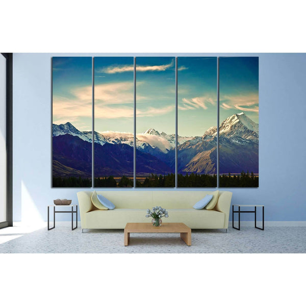 New Zealand scenic mountain №641 Ready to Hang Canvas Print – Zellart