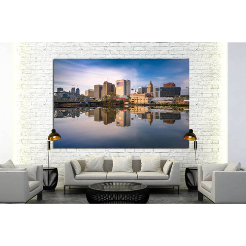 Newark, New Jersey, USA skyline on the Passaic River №1740 Ready to Hang Canvas Print