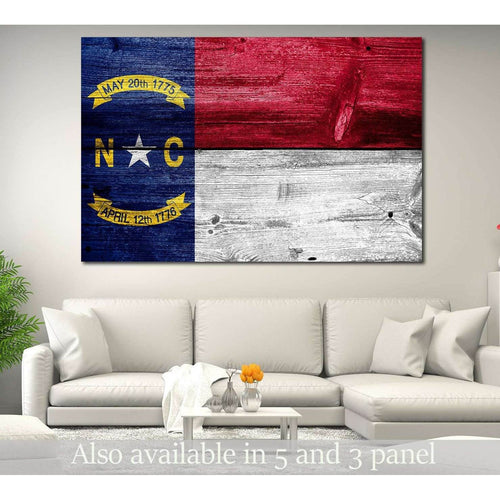 North Carolina State Flag №828 Ready to Hang Canvas Print