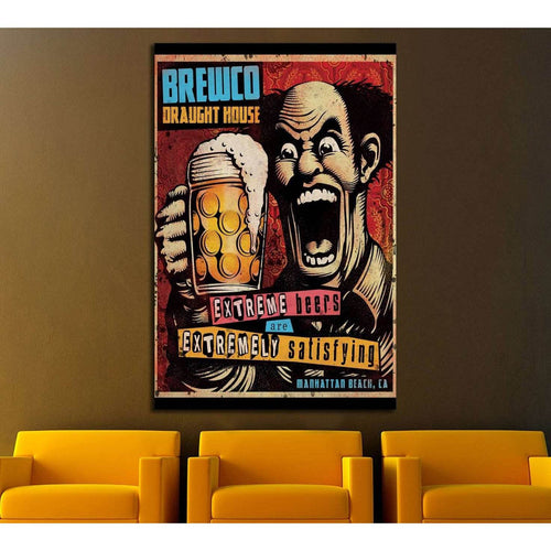 old beer quadro №3470 Ready to Hang Canvas Print