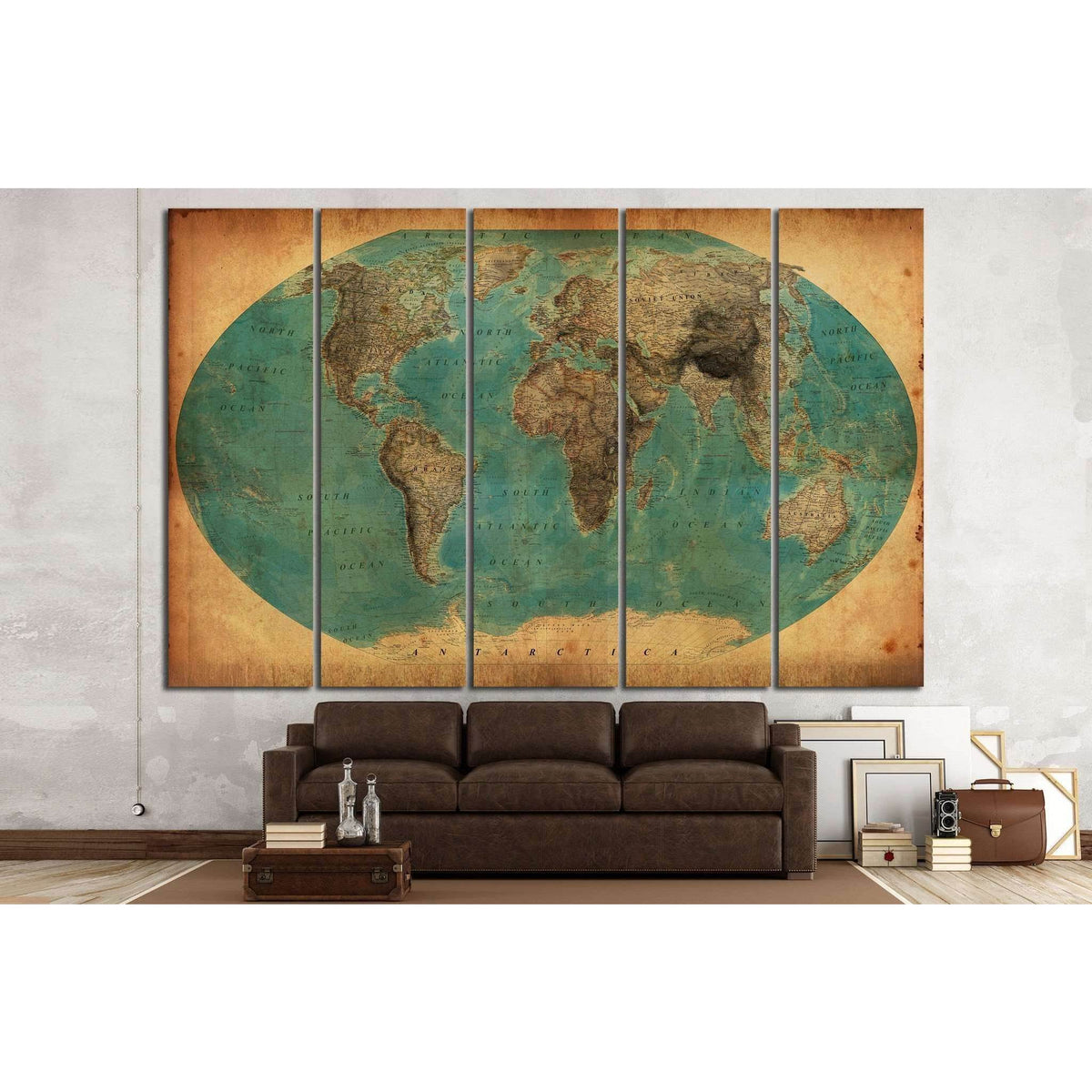 Old Vintage World Map Canvas Print – Zellart Canvas Prints