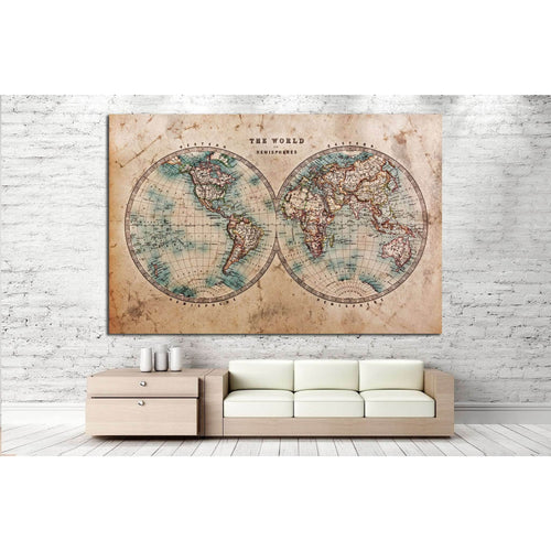 old World map №862 Ready to Hang Canvas Print