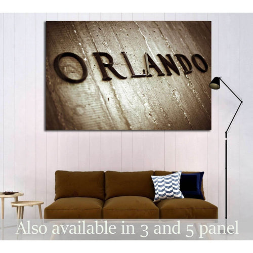 Orlando Sign №1951 Ready to Hang Canvas Print